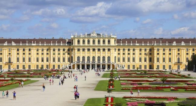 VIENNA - SEPTEMBER 6: People visit Schoenbrunn gardens on September 6, 2011 in Vienna. As of 2008, Vienna was the 20th most visited city worldwide (by international visitors).