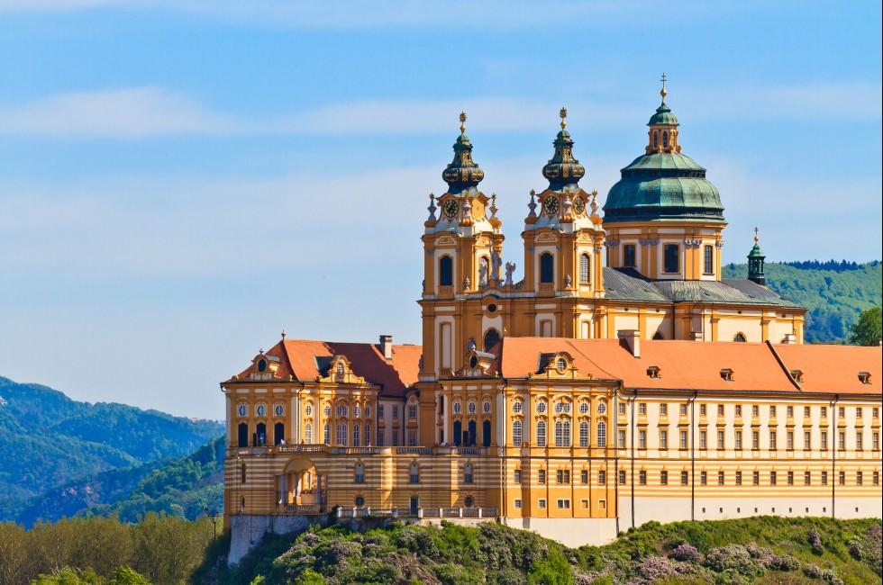 Melk Abbey is an Austrian Benedictine abbey and one of the world's most famous monastic sites; 